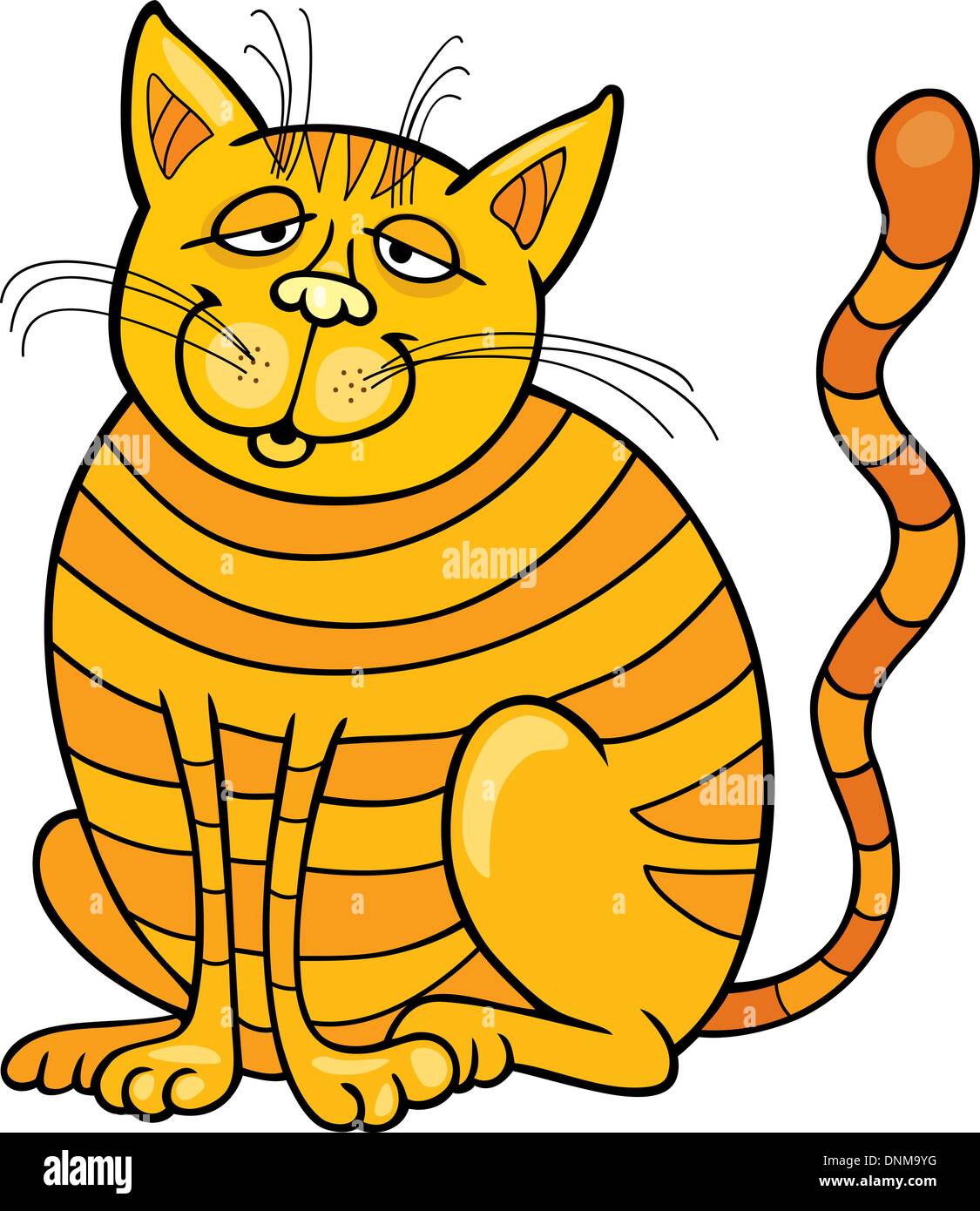 Cartoon illustration of Happy Yellow Cat Stock Vector Image & Art - Alamy