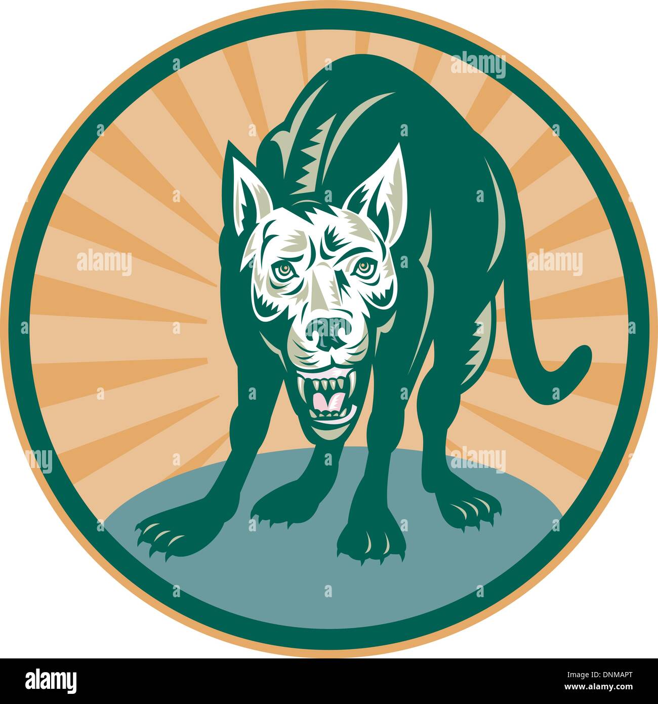 illustration of an angry dog growling at you Stock Vector Image & Art ...