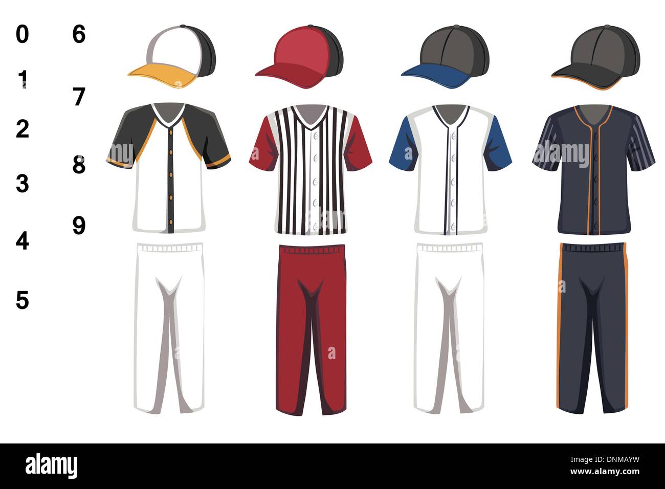 A vector illustration of baseball jersey design Stock Vector