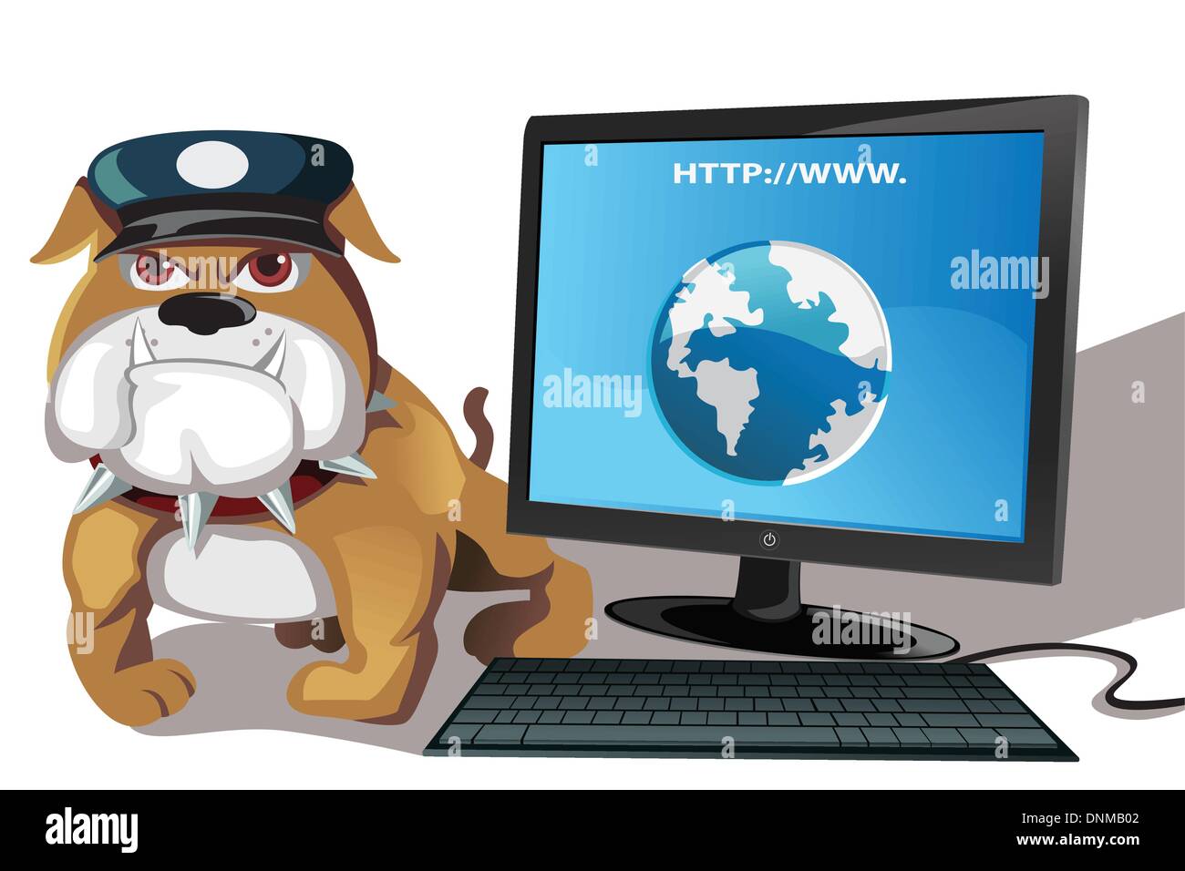 A vector illustration of internet or computer security concept Stock Vector