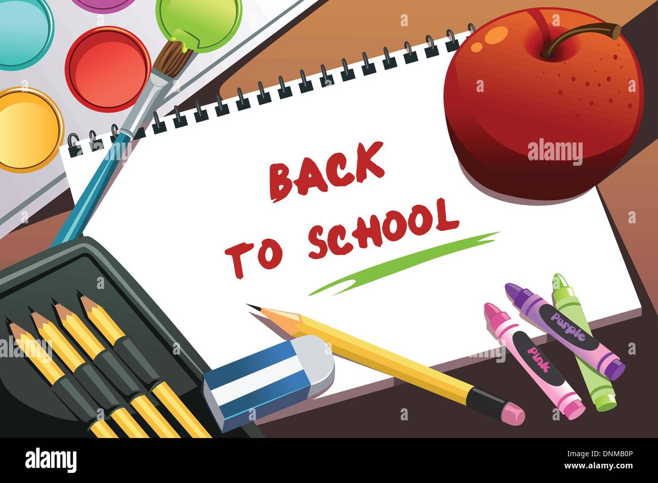 A vector illustration of back to school background Stock Vector Image ...