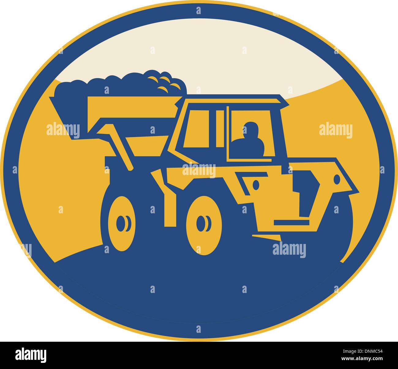 Front loader vehicle in Stock Vector Images - Alamy