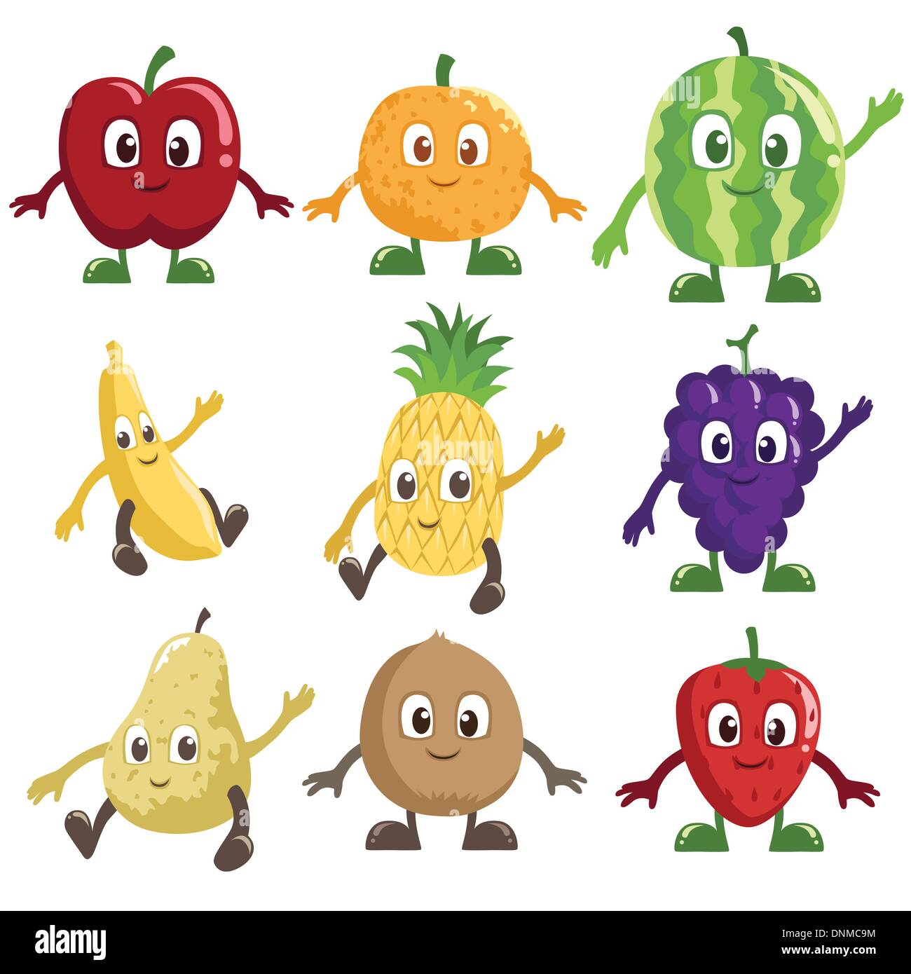 Fruits group cartoon illustration hires stock photography and images