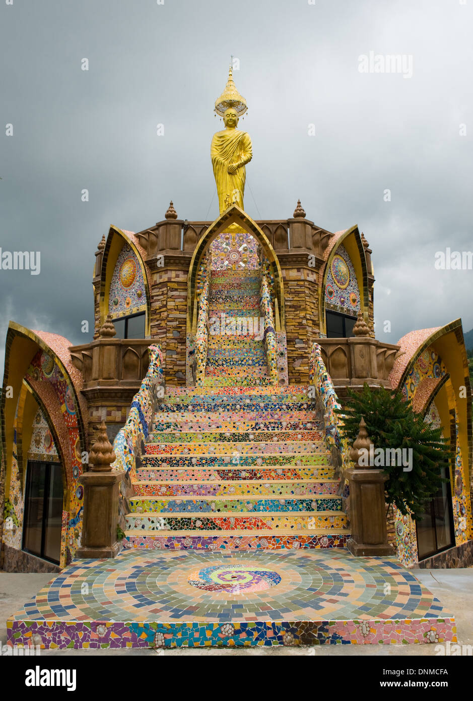 Khao Kho, Thailand golden buddha statue in the temple complex of Wat ...