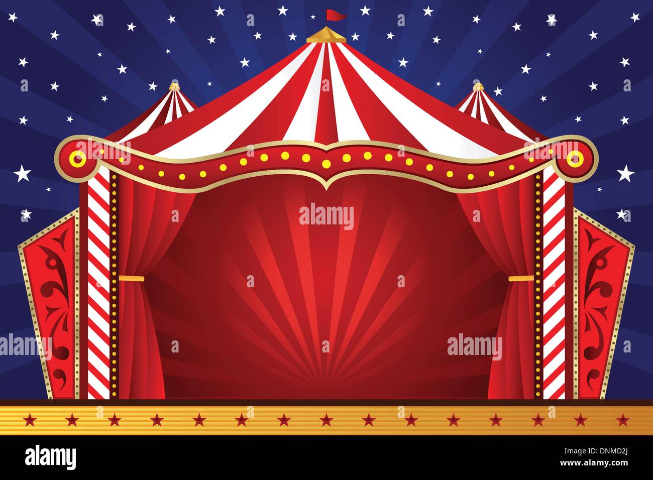 A vector illustration of a circus background Stock Vector