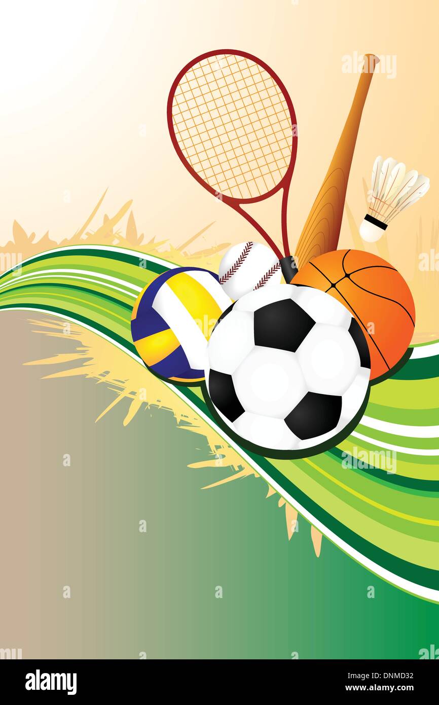 A vector illustration of ball sports background Stock Vector Image & Art -  Alamy