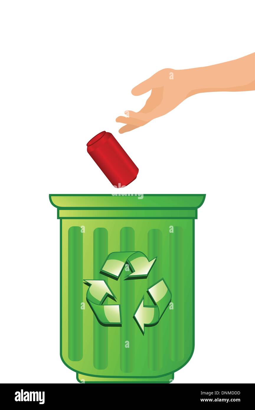 A vector illustration of a recycling concept Stock Vector