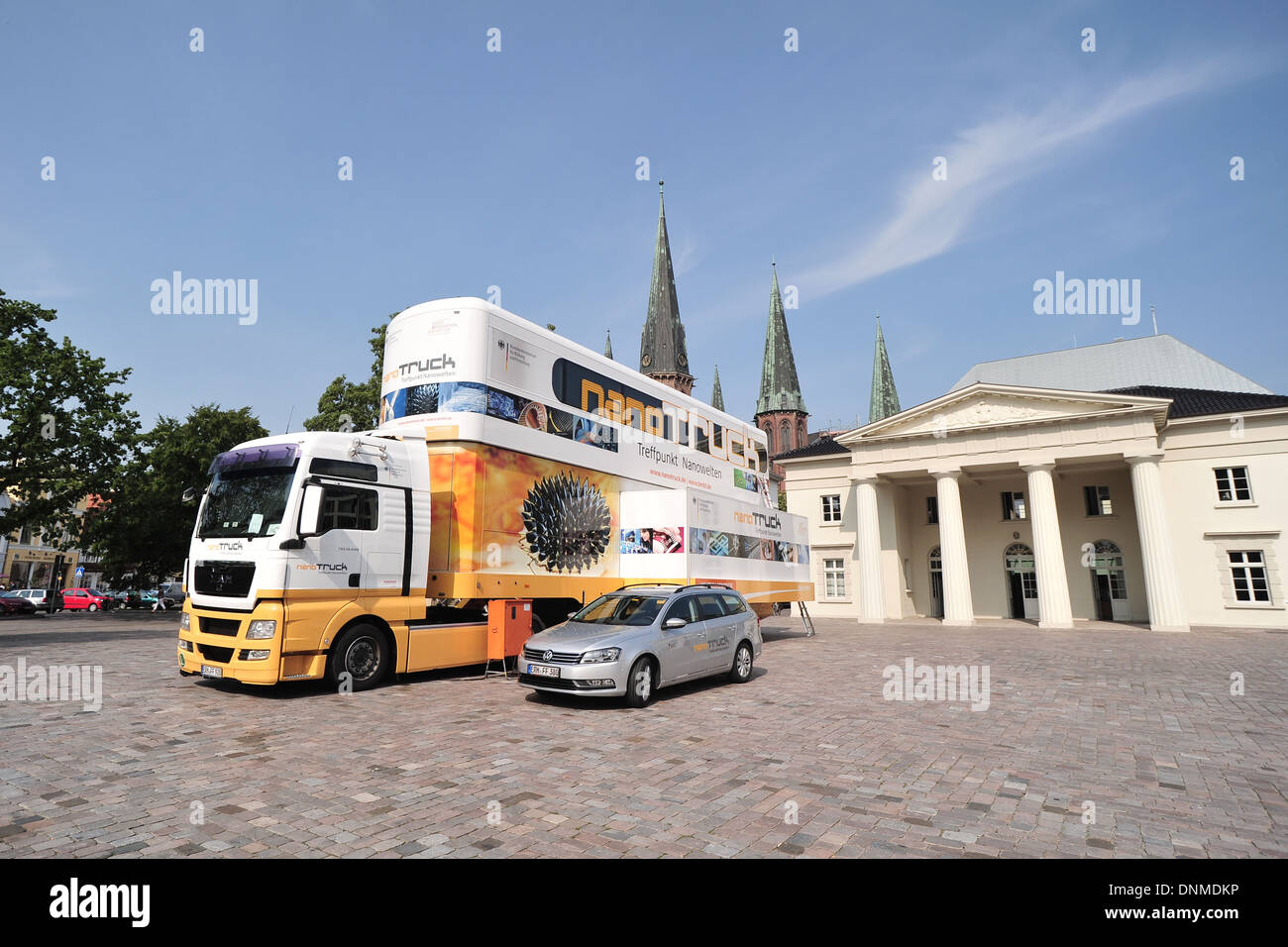 Oldenburg, Germany, the Nano-Truck Day on Palace Square Stock Photo