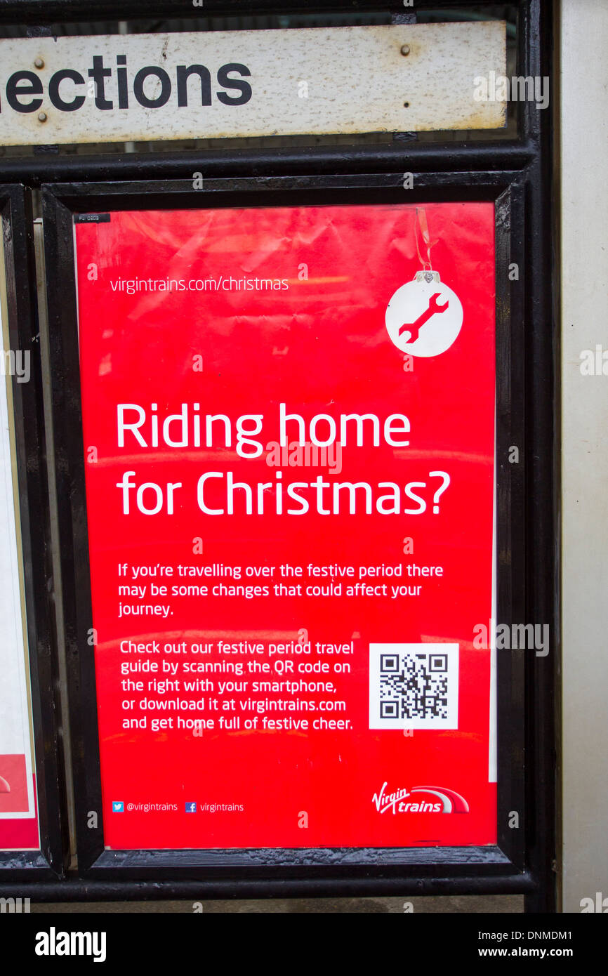 riding home for Christmas schedules timetable Stock Photo