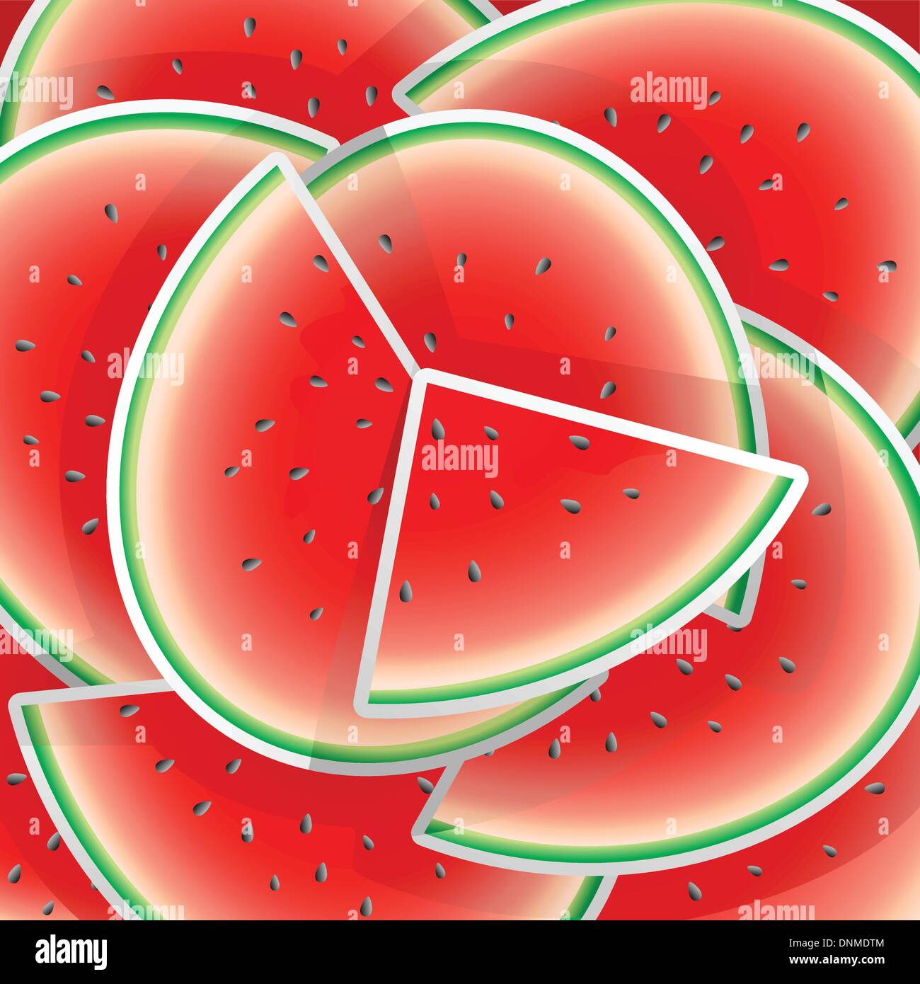 A vector illustration of watermelon pattern design Stock Vector