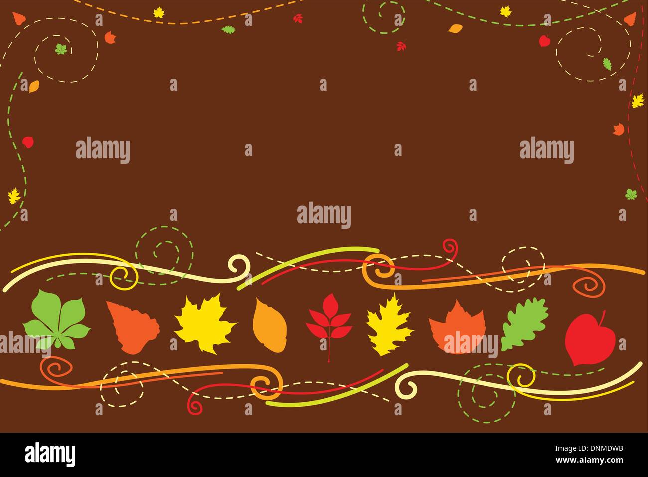 A vector illustration of autumn background Stock Vector