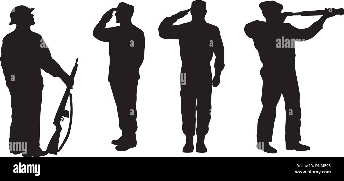 soldier standing at attention clip art