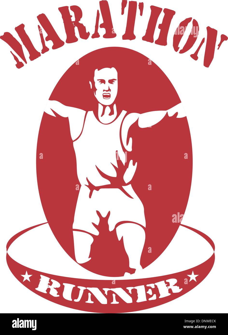 Runner silhouette in front Stock Vector Images - Alamy, image size:945x1390