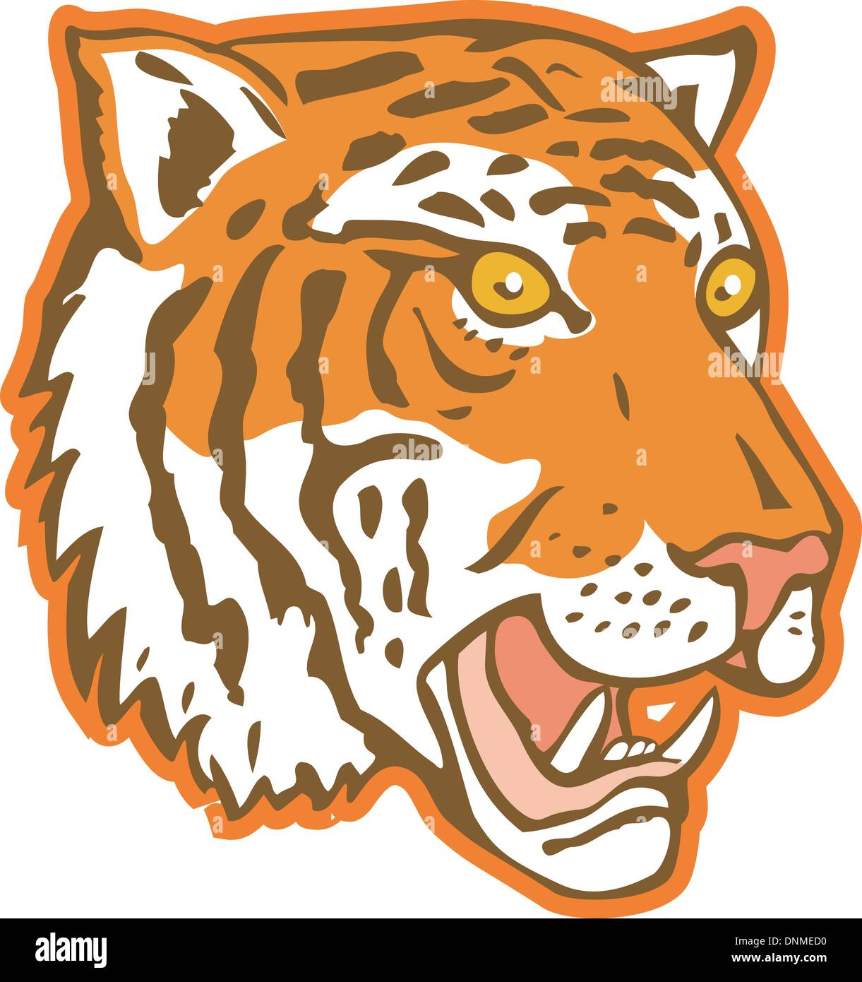 How To Draw A Tiger Head Side View