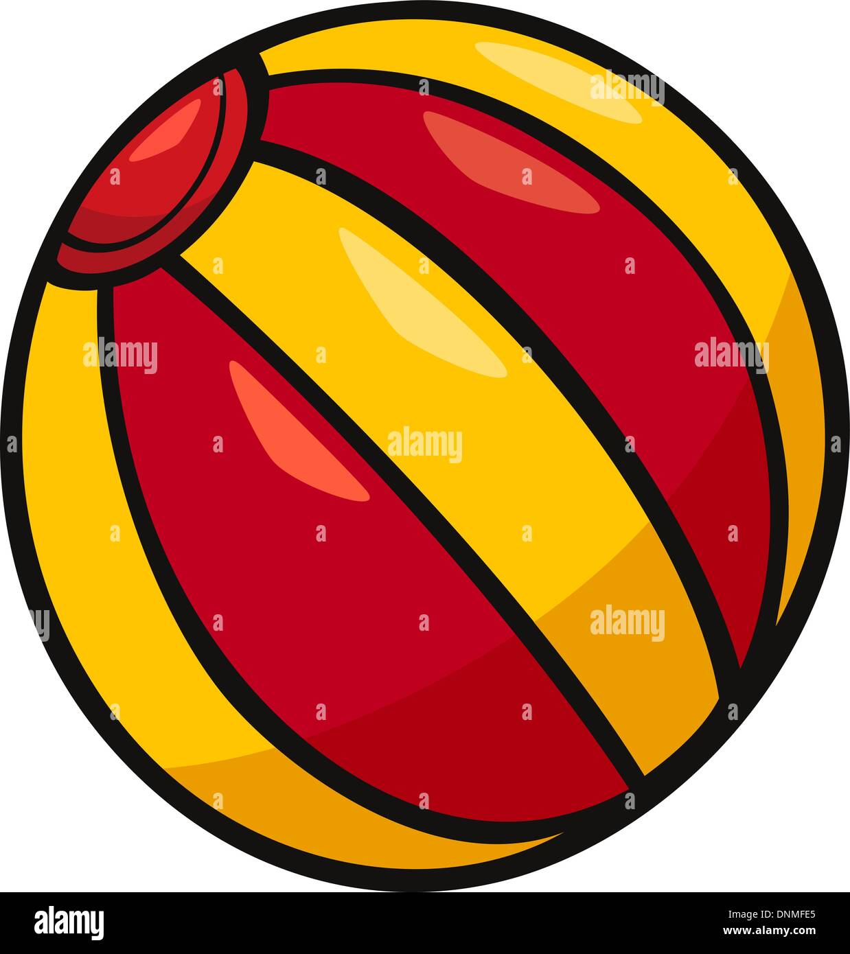 Cartoon illustration of beach ball clip art stock vector image art