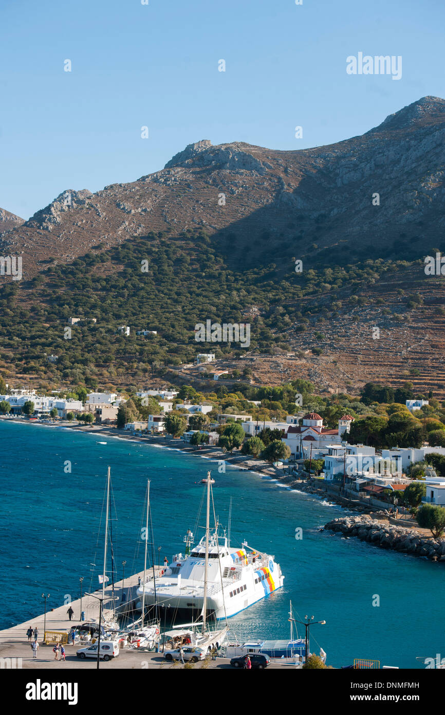 Griechenland, Insel Tilos, Hafenort Livadia Stock Photo