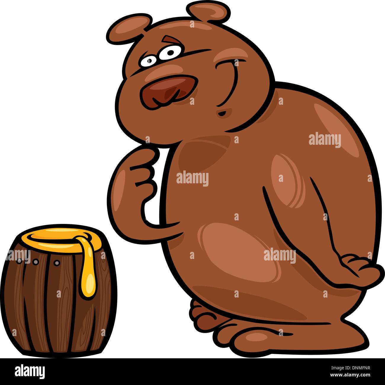 Cartoon illustration of bear and honey Stock Vector Image & Art - Alamy