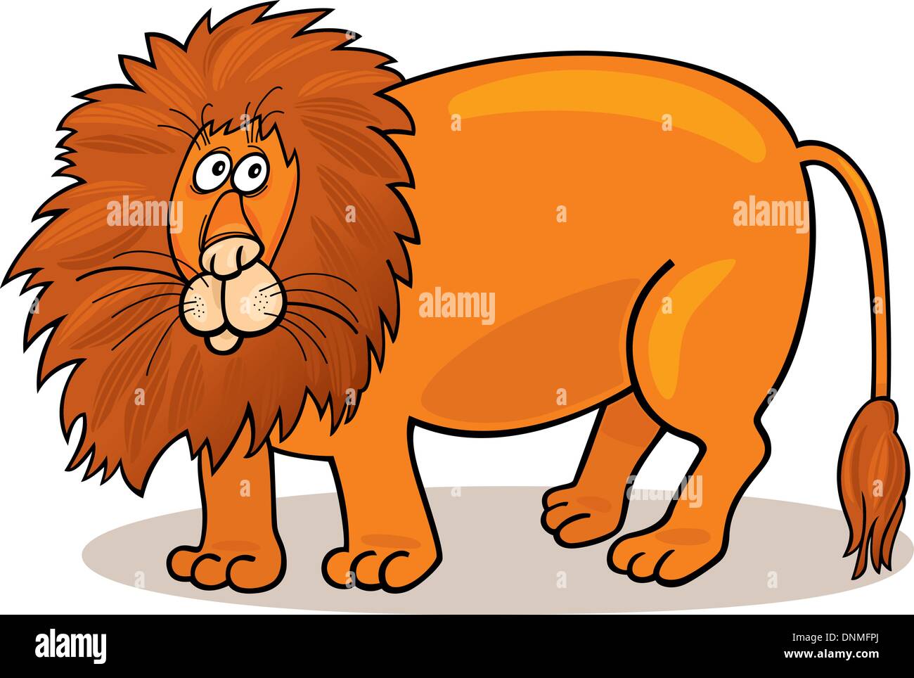 cartoon illustration of big african lion Stock Vector Image & Art ...