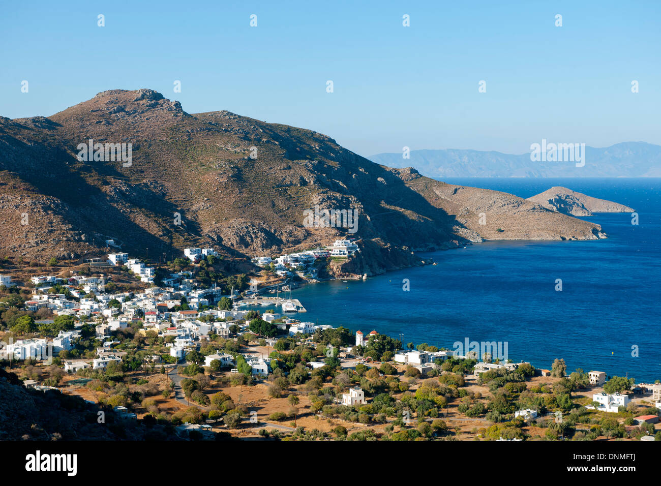 Griechenland, Insel Tilos, Hafenort Livadia Stock Photo