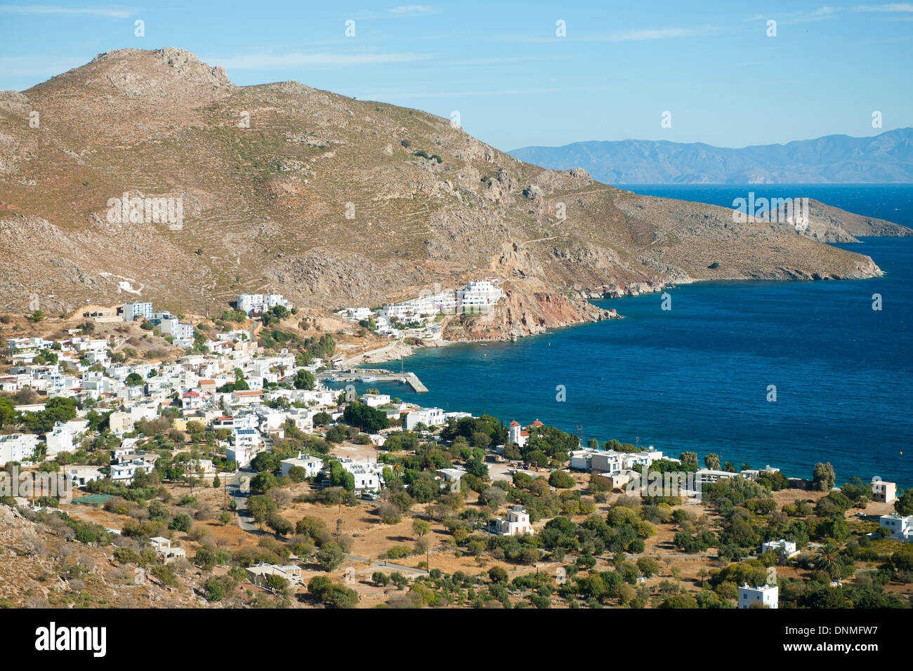 Griechenland, Insel Tilos, Bucht von Livadia Stock Photo