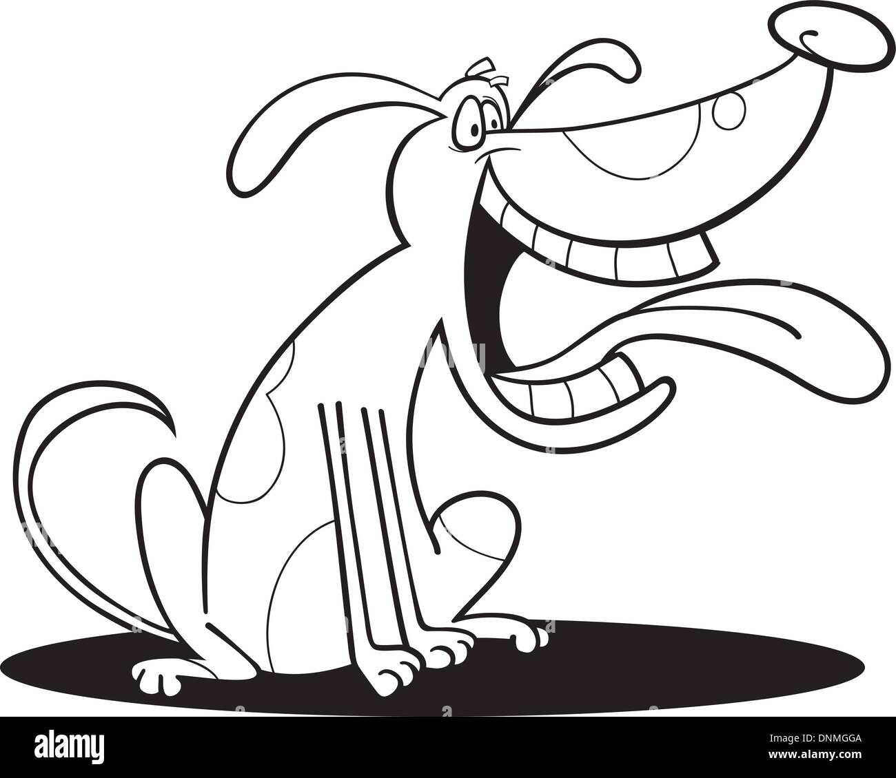 illustration of Cartoon dog for coloring book Stock Vector Image & Art ...