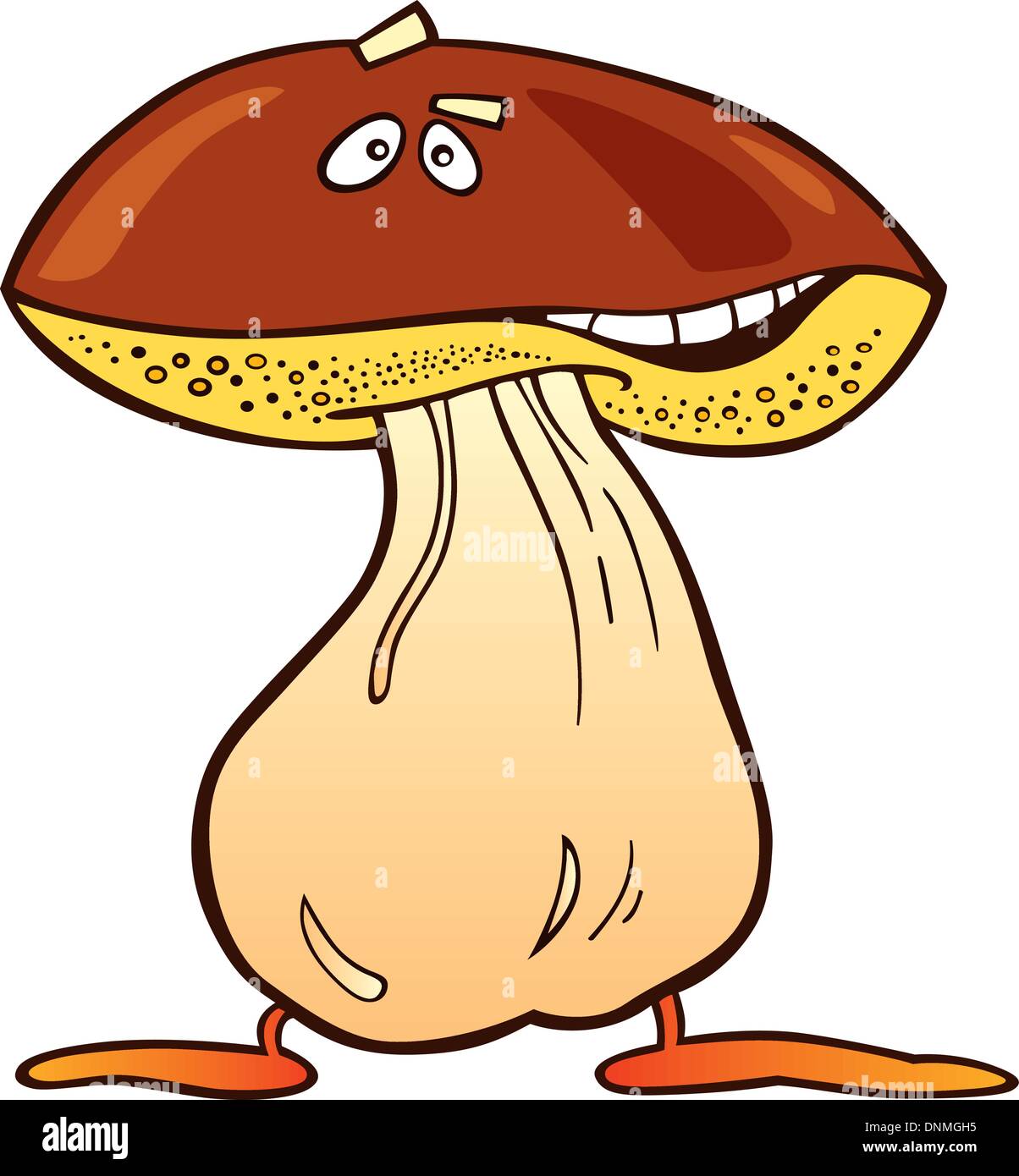 Cartoon illustration of funny mushroom Stock Vector Image & Art Alamy