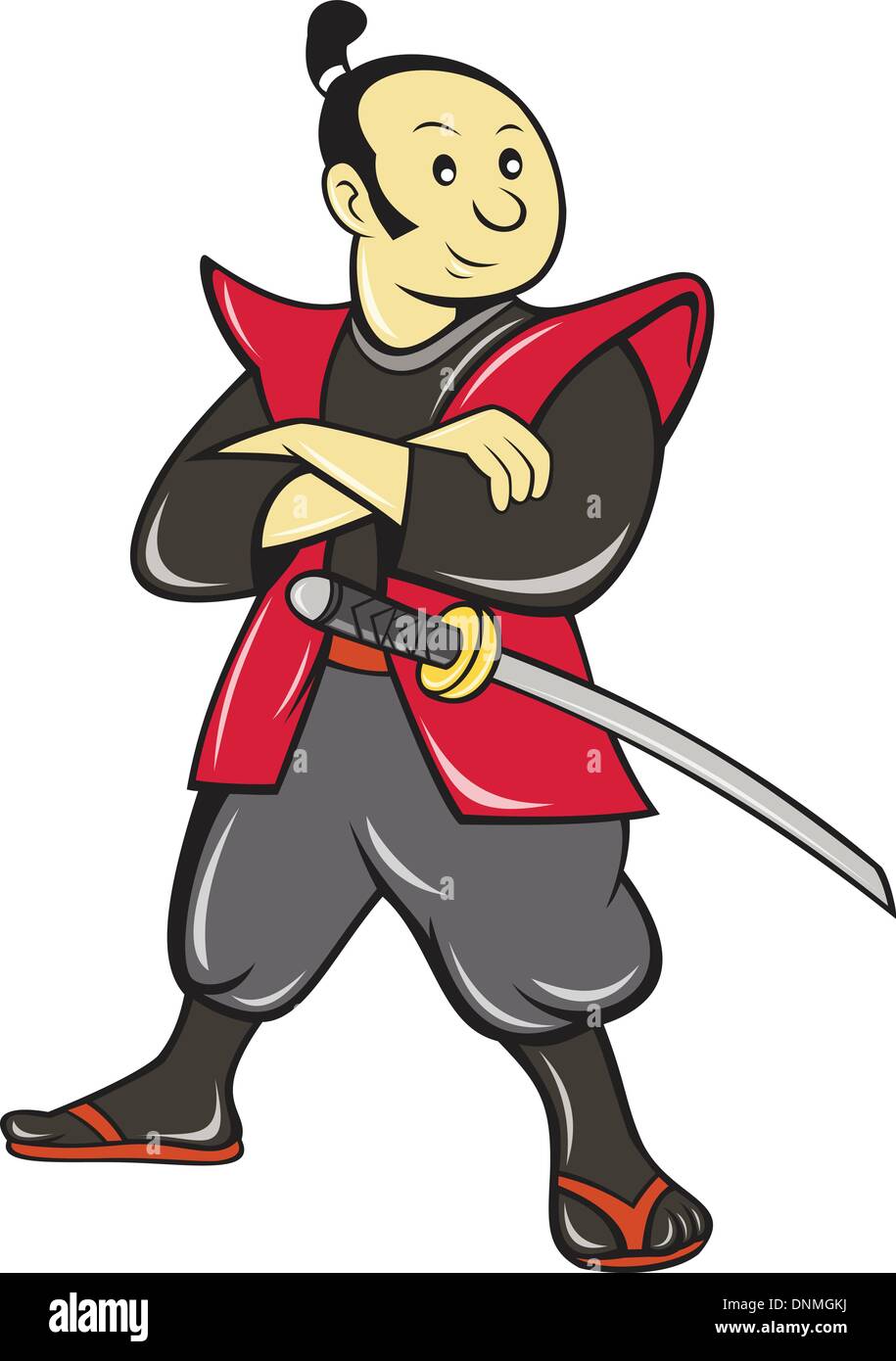 Cartoon Japanese Samurai Warrior Stock Vector Illustr - vrogue.co