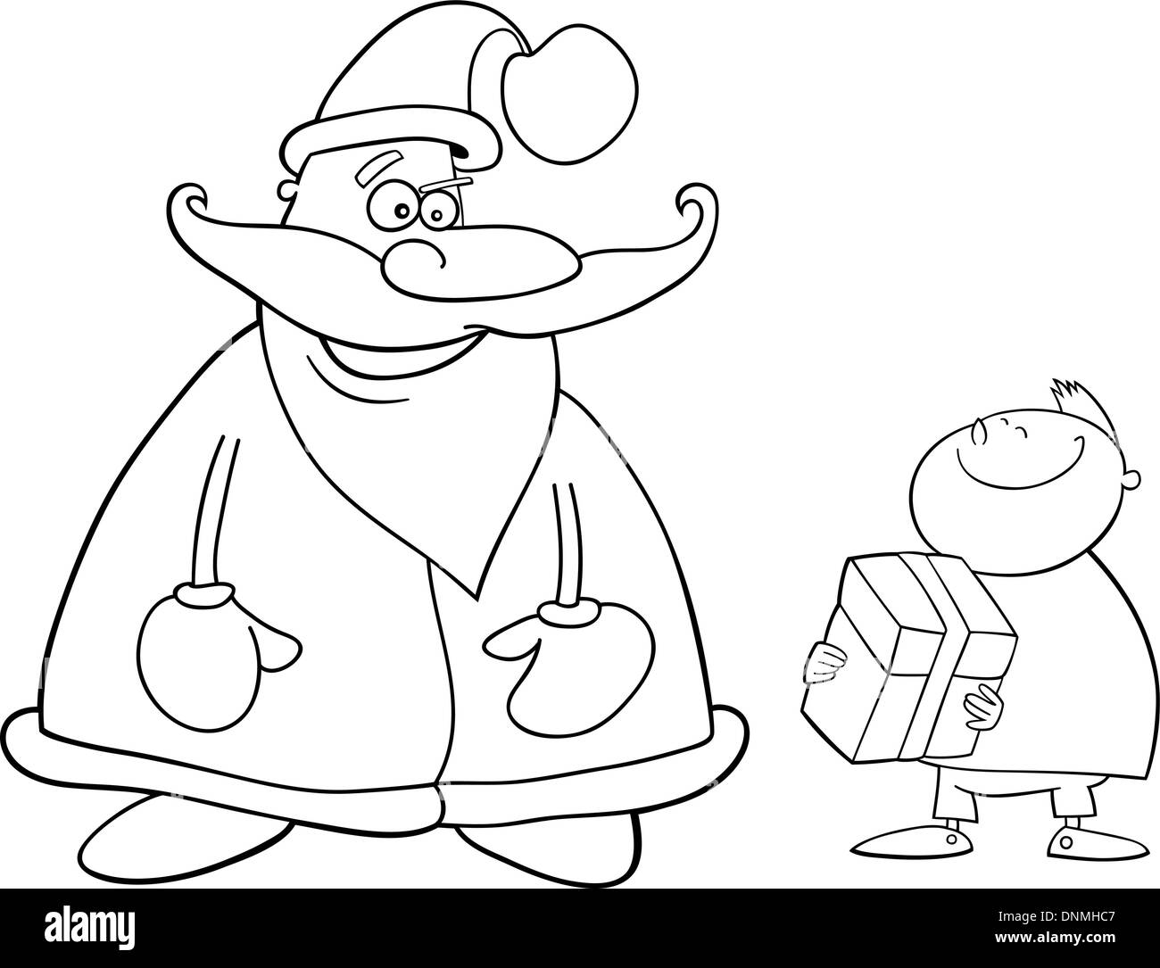 Cartoon Illustration Of Santa Claus Or Father Christmas