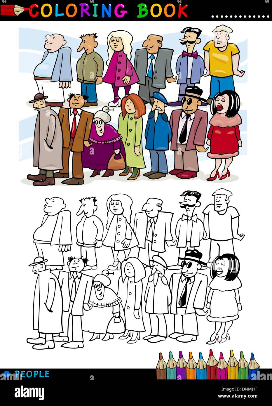 Group Of People Coloring Pages