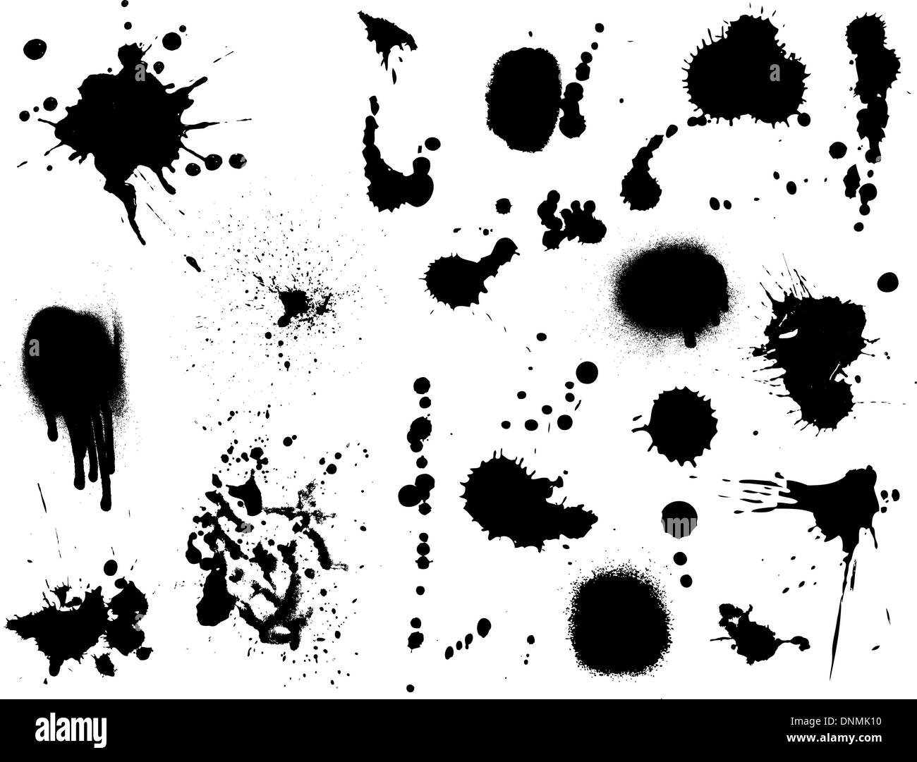 Splats ink Stock Vector Images - Alamy