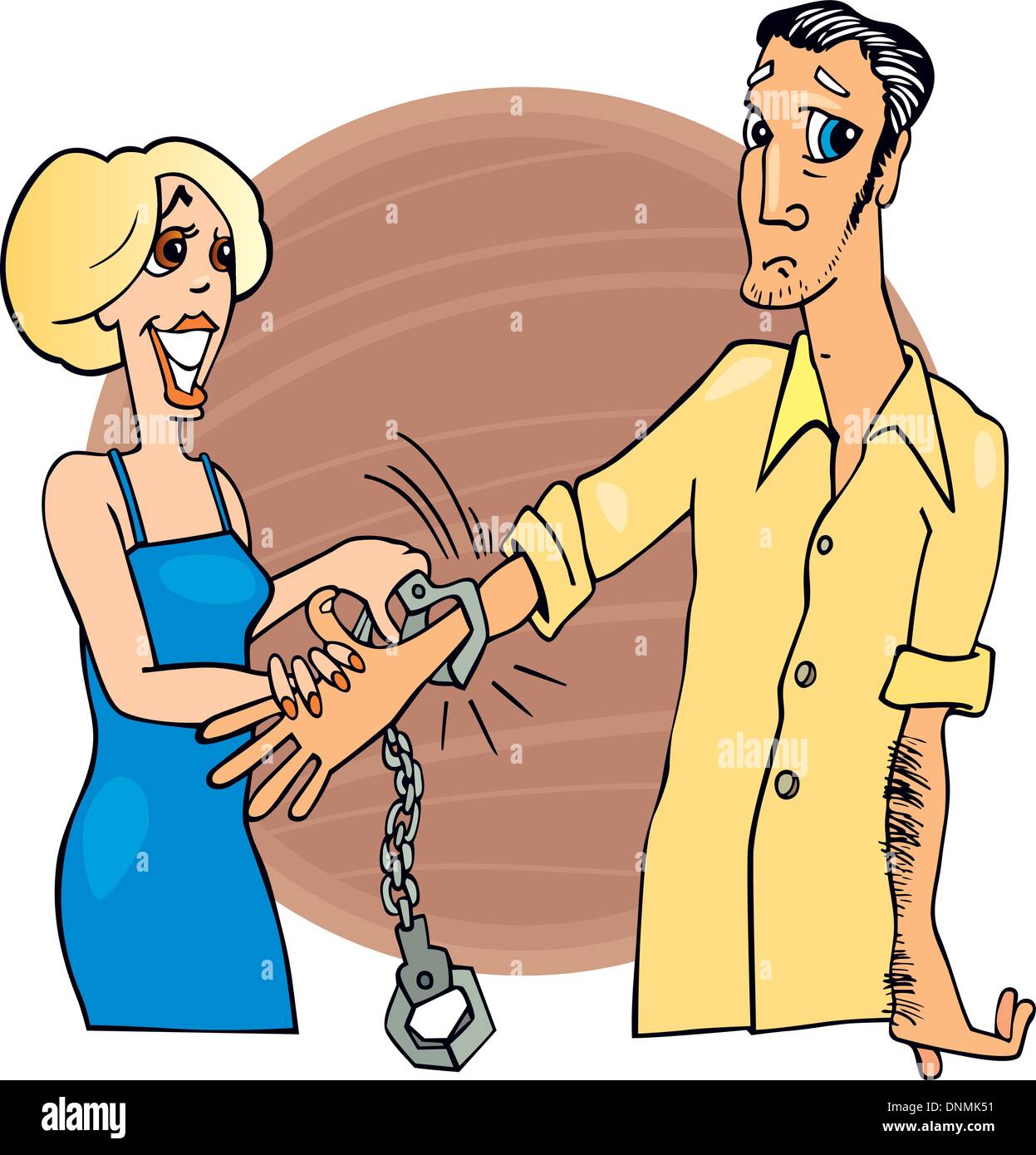 Woman handcuffs Stock Vector Images Alamy