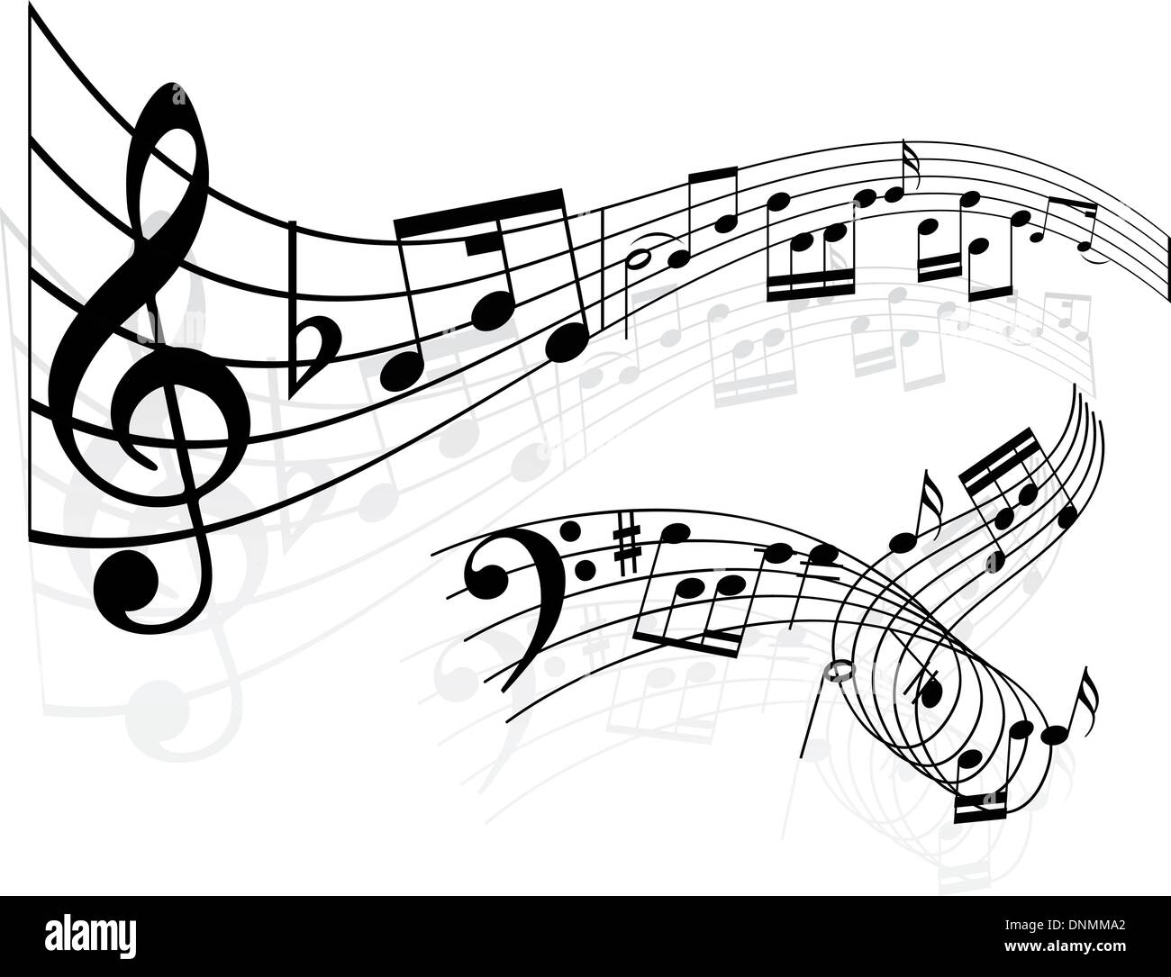 Music notes backgrounds Stock Vector