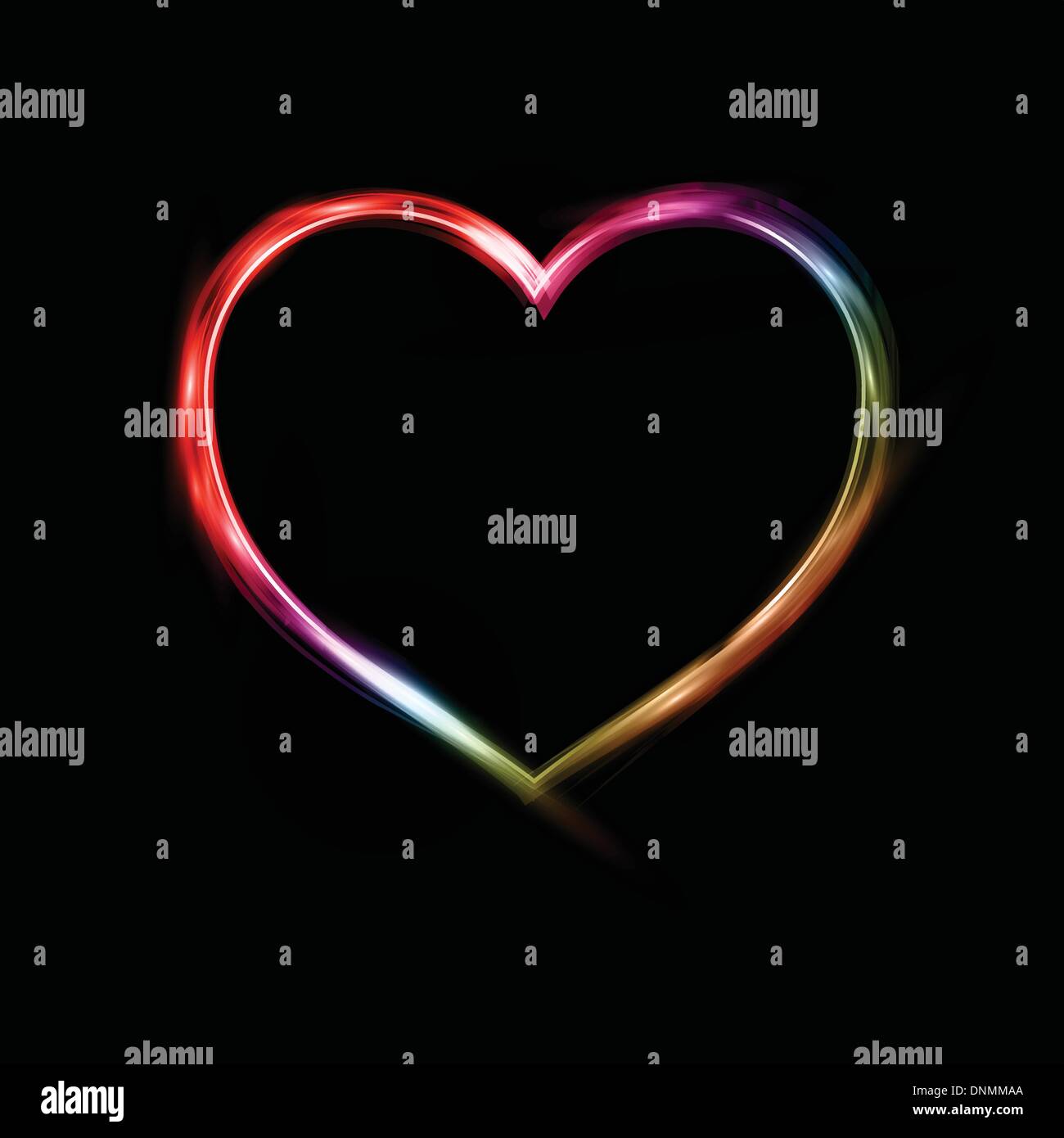 Valentines Day background with a neon heart shape Stock Vector Image ...