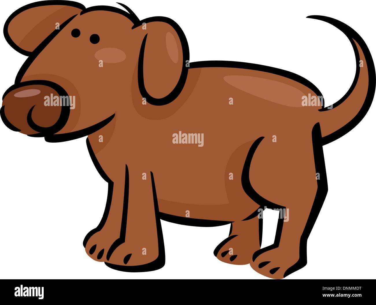 cartoon doodle illustration of funny little dog Stock Vector Image ...