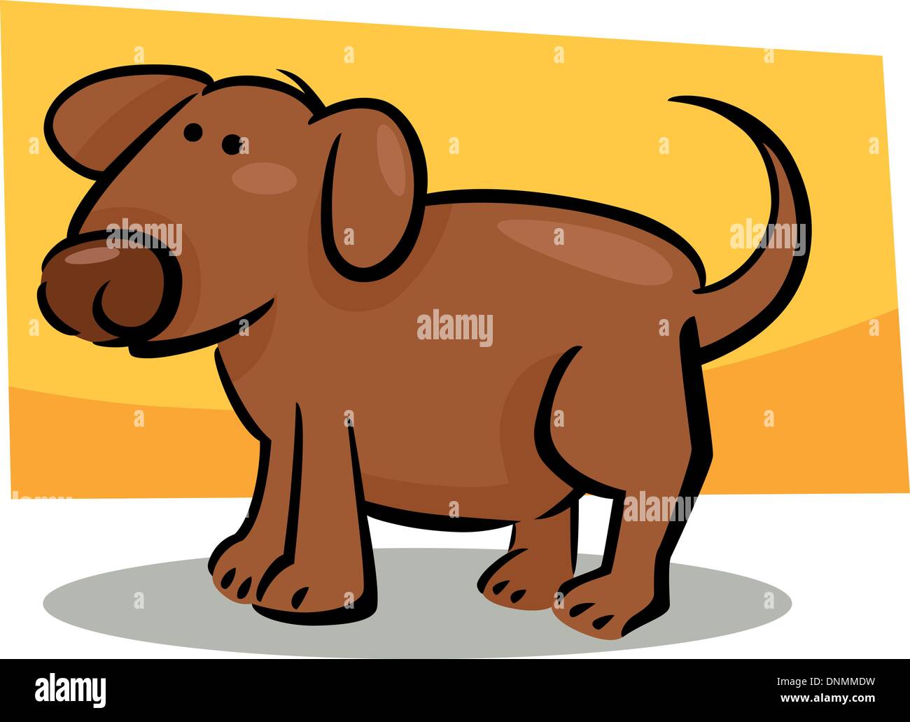 cartoon doodle illustration of funny little dog Stock Vector Image ...
