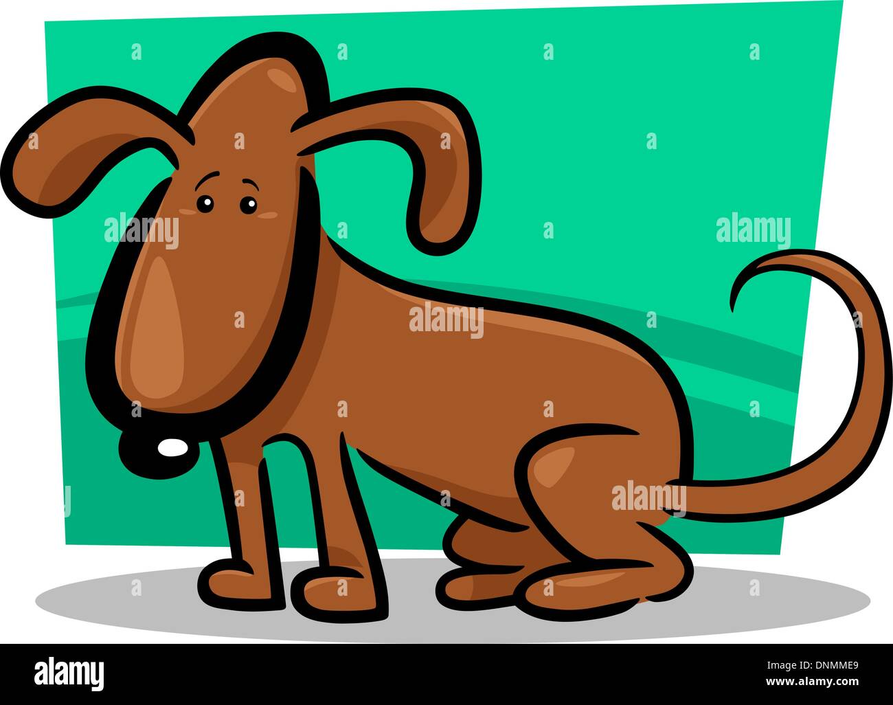 cartoon doodle illustration of funny dog or puppy Stock Vector Image ...