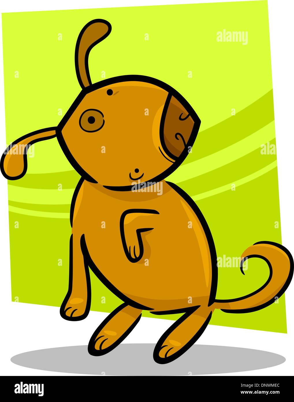 cartoon doodle illustration of funny dog or puppy Stock Vector Image ...