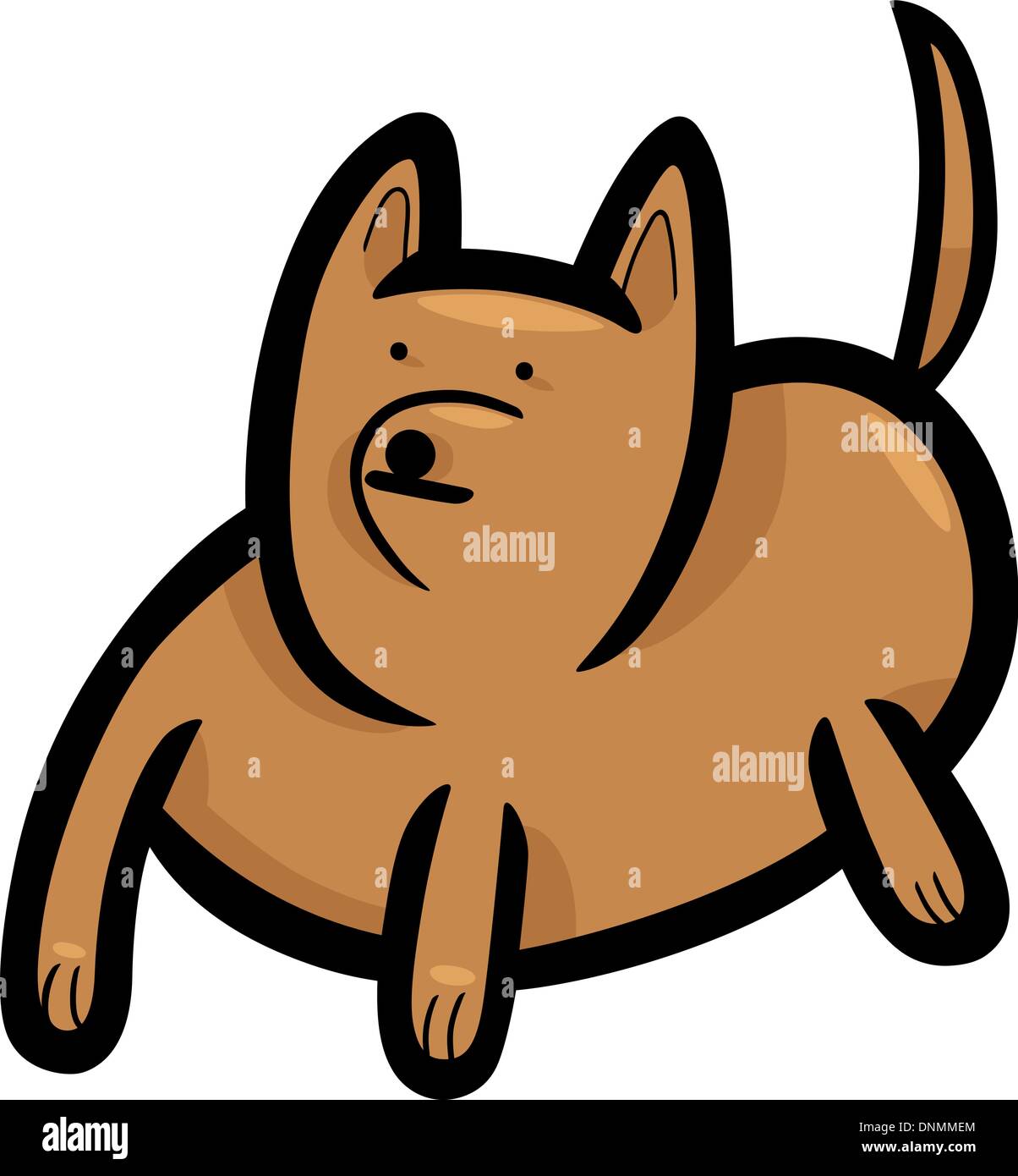 cartoon doodle illustration of funny dog or puppy Stock Vector Image ...