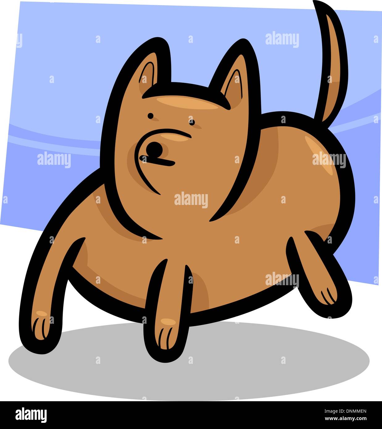 cartoon doodle illustration of funny dog or puppy Stock Vector Image ...