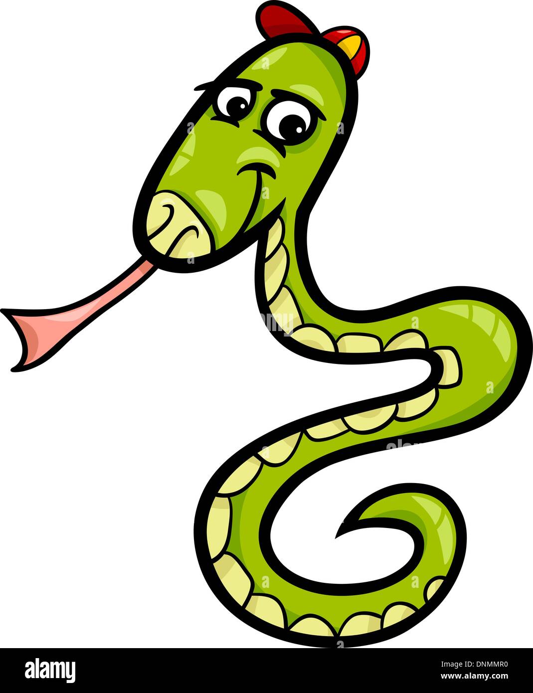 Illustration of a Cute Menacing Looking Snake Stock Vector Image & Art -  Alamy