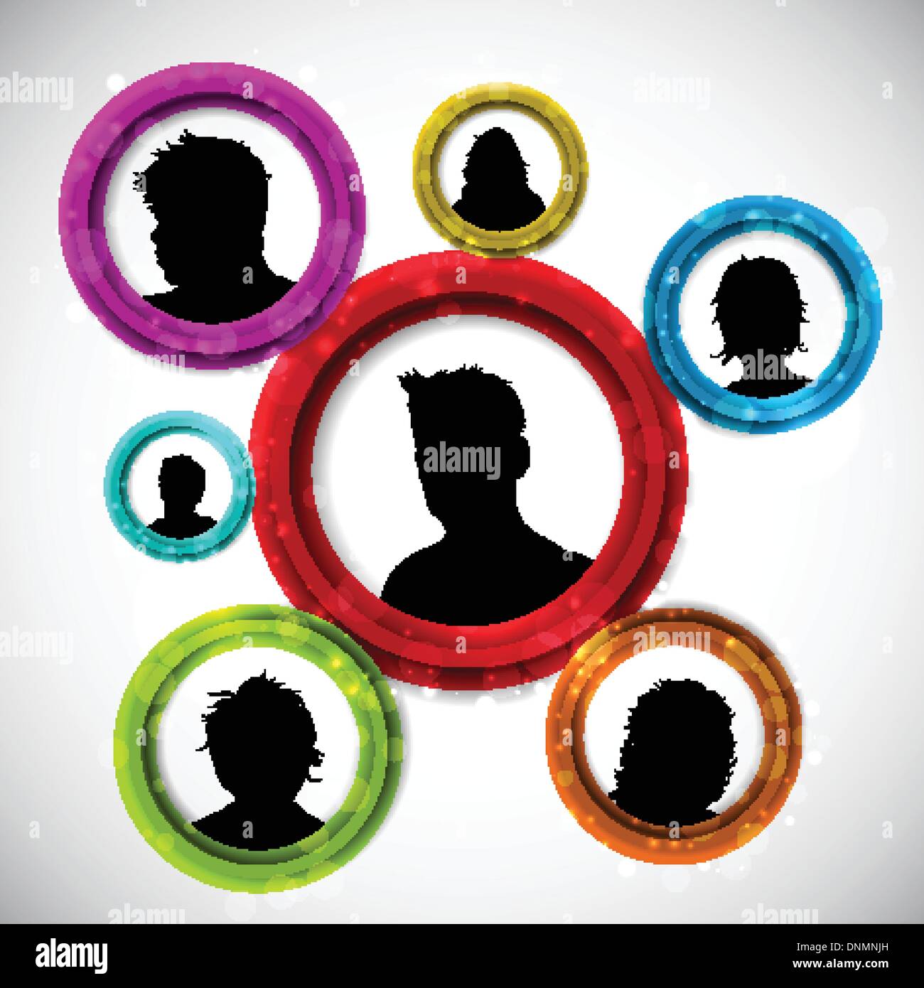 Female portrait silhouettes Stock Vector Images - Alamy