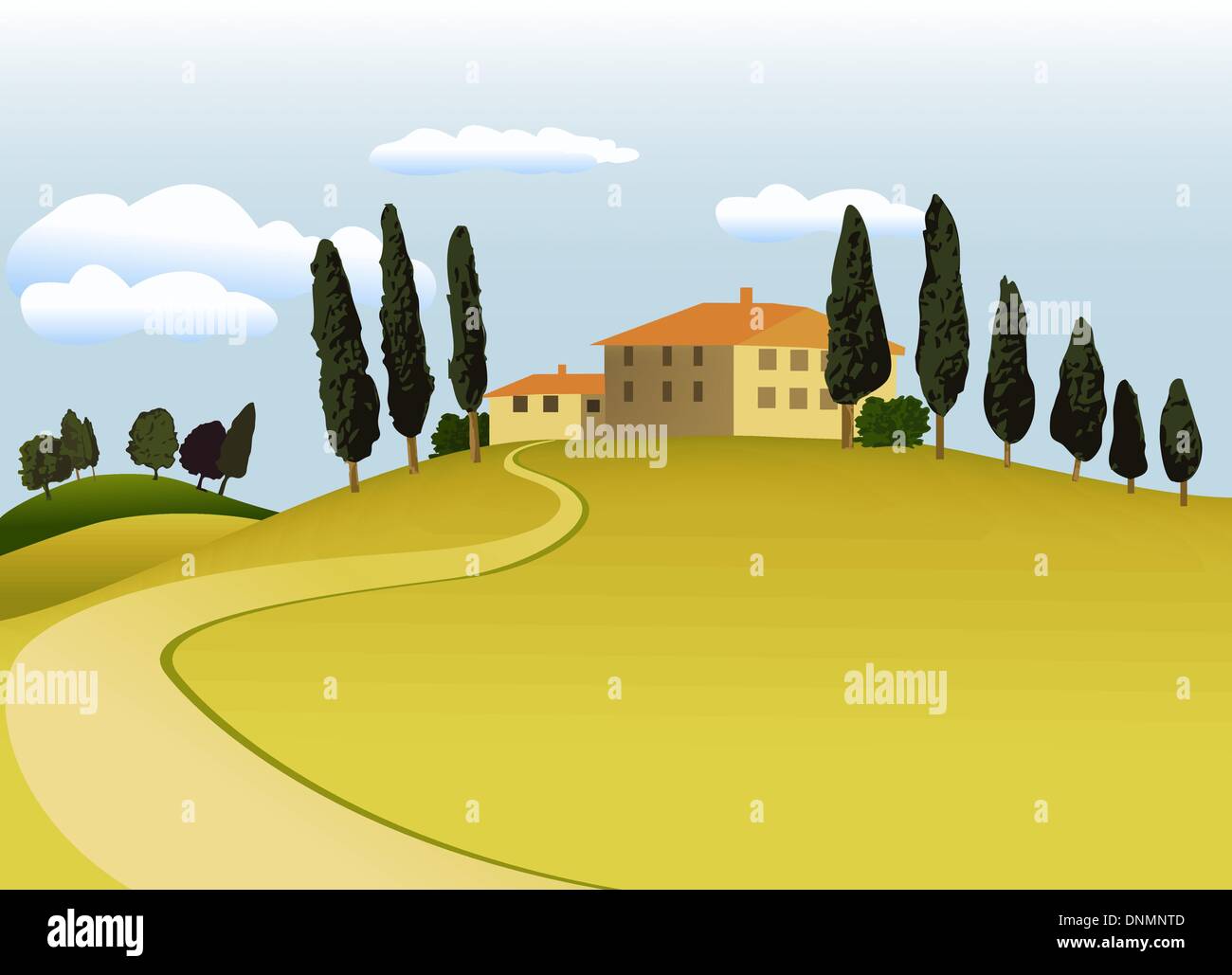 Cartoon landscape hi-res stock photography and images - Alamy