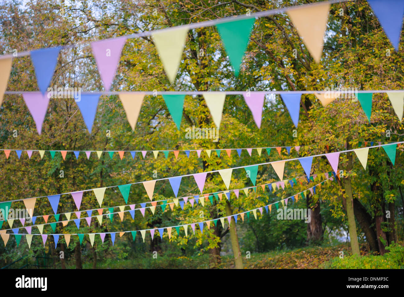 Colorful flags decoration Stock Photo Alamy