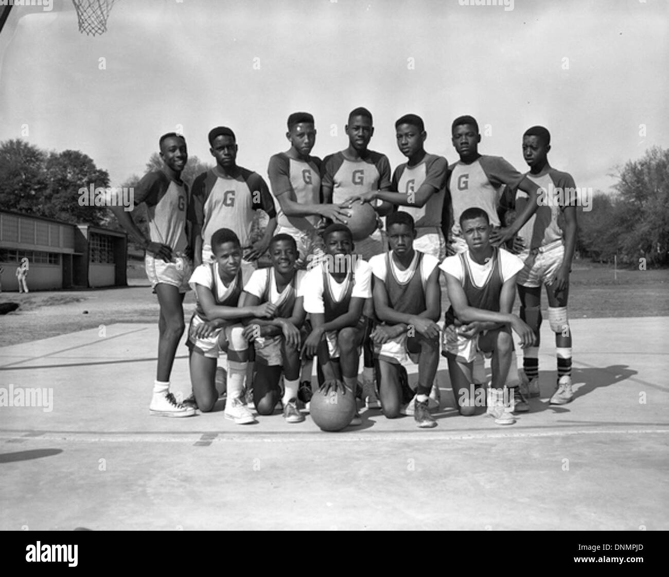 Griffin Junior High School basketball team in Tallahassee, Florida Stock Photo