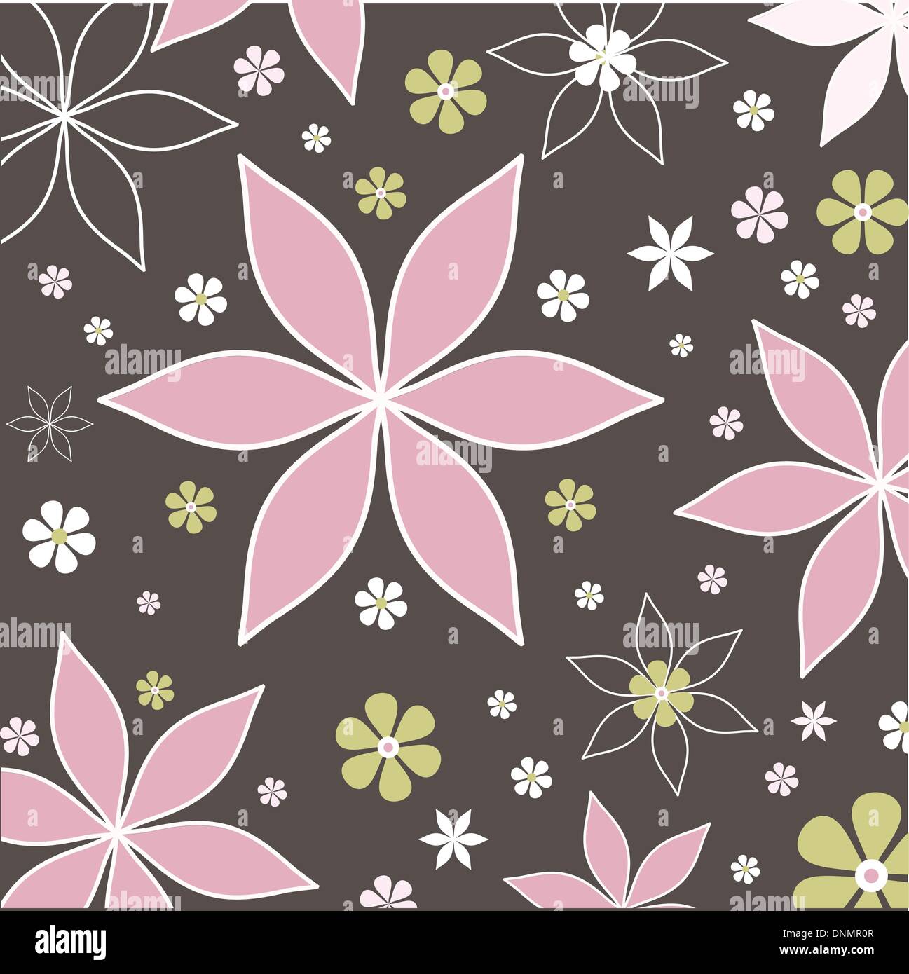 Retro styled floral background Stock Vector Image & Art - Alamy