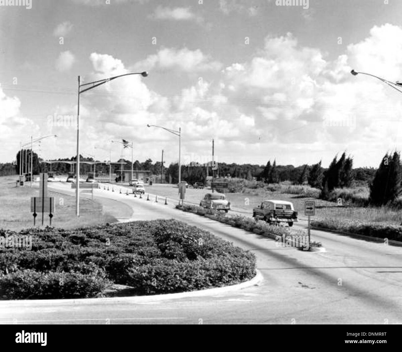 Entrance to the Florida Turnpike near Fort Pierce, Florida Stock Photo