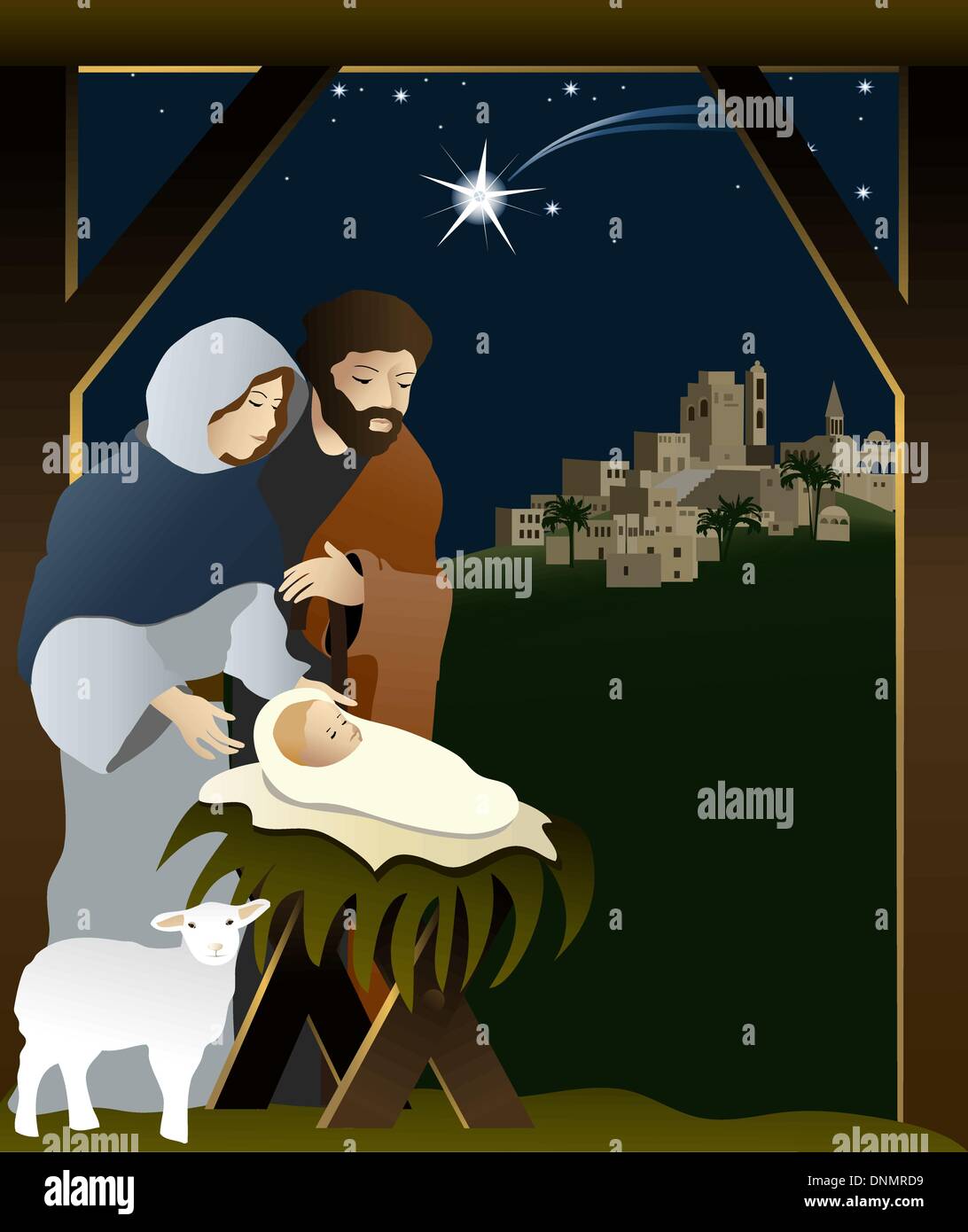 Nativity scene Stock Vector