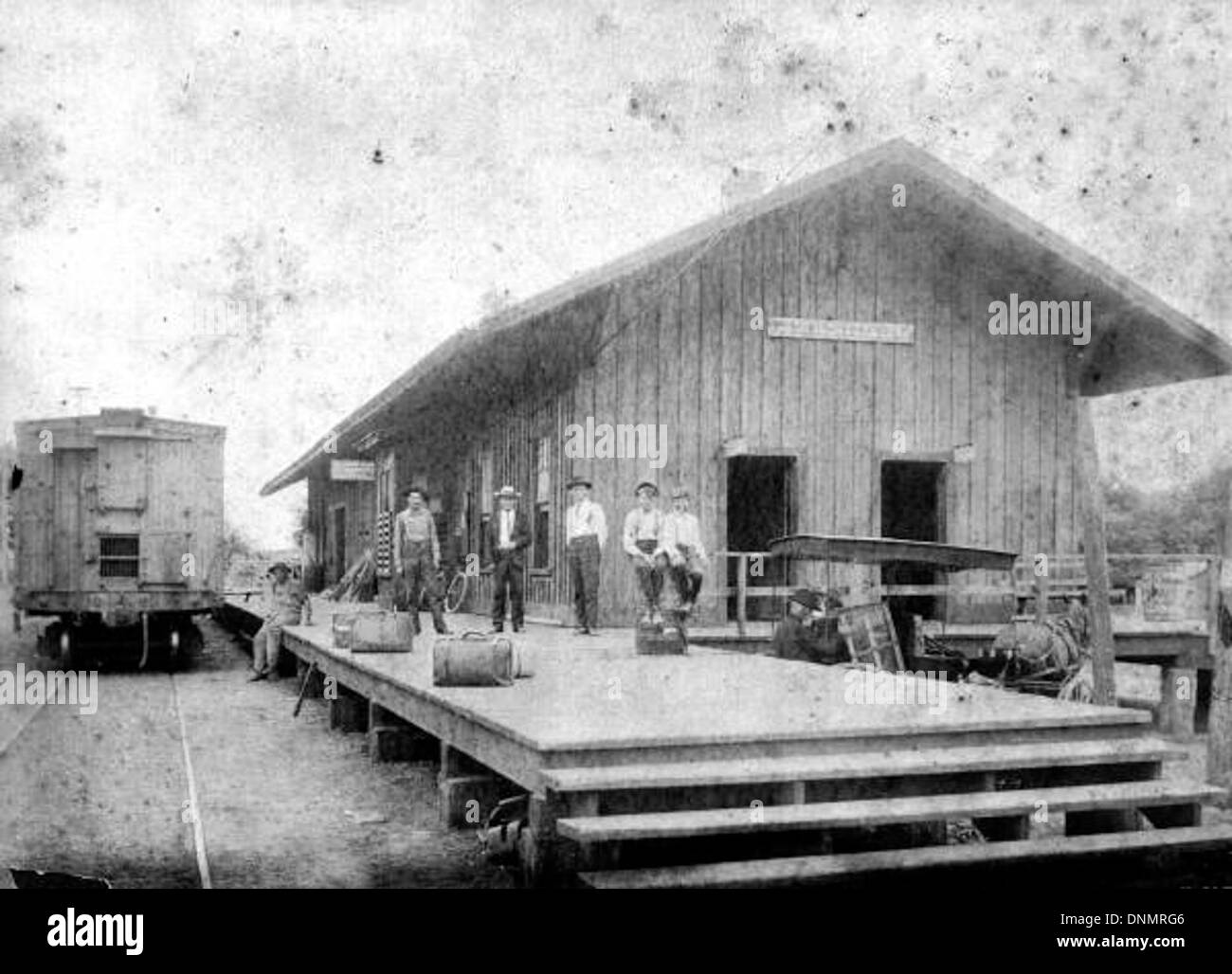 Atlantic Coast Line freight depot at S. 6th Street in Leesburg, Florida Stock Photo
