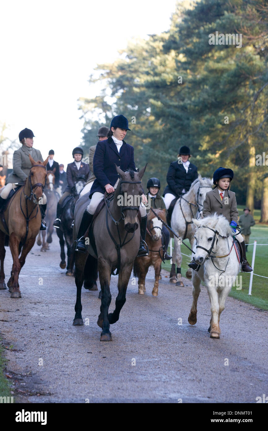 Traditional Boxing day Meet at Upton House Warwickshire England Stock Photo