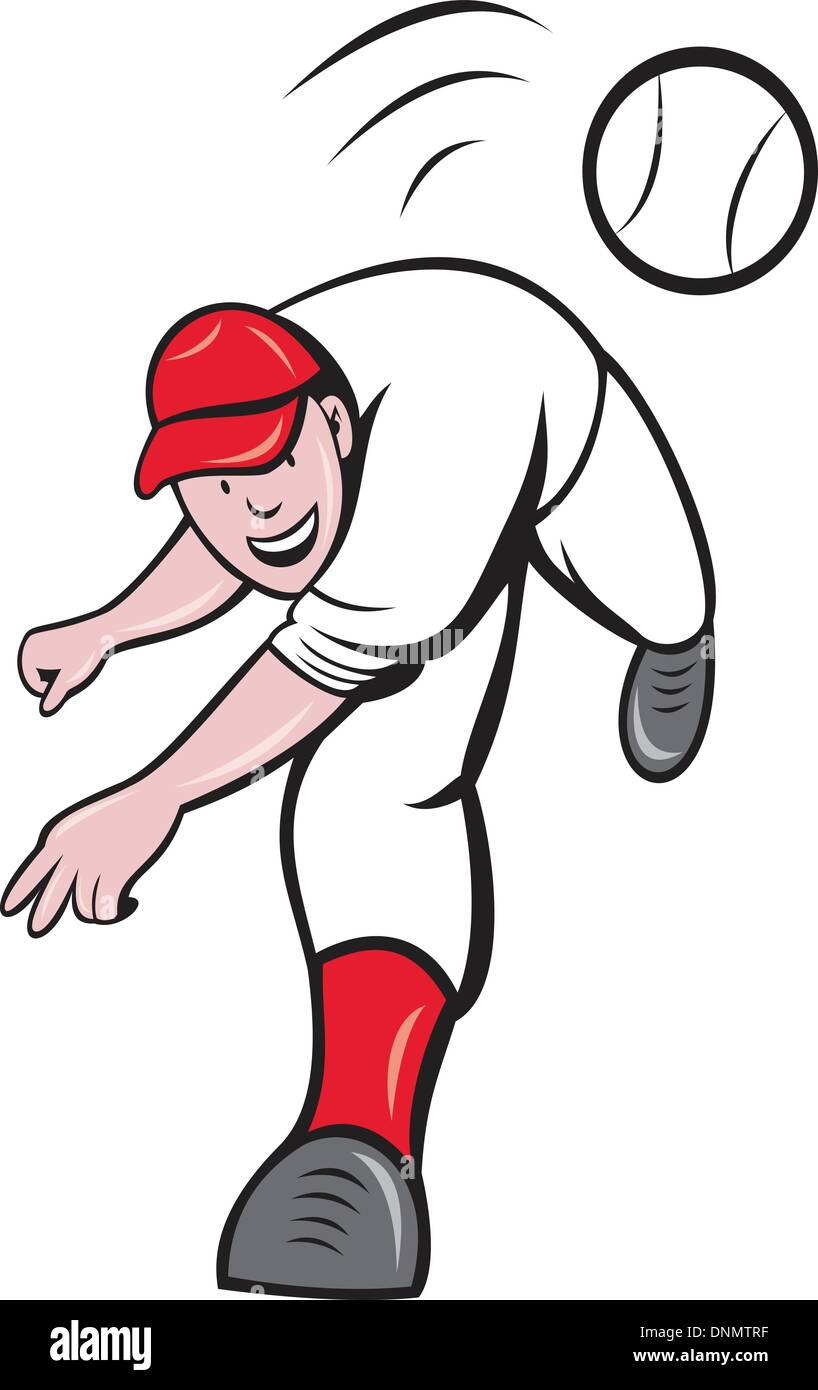 Baseball pitcher throw ball cartoon hires stock photography and images